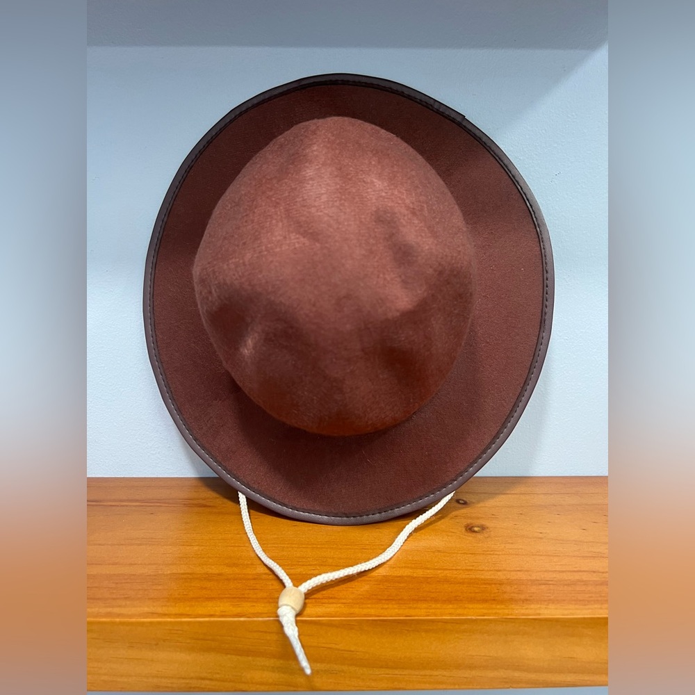 Park Ranger Brown Dress Up Pretend Play Kids Hat With Neck Strap Pre Loved